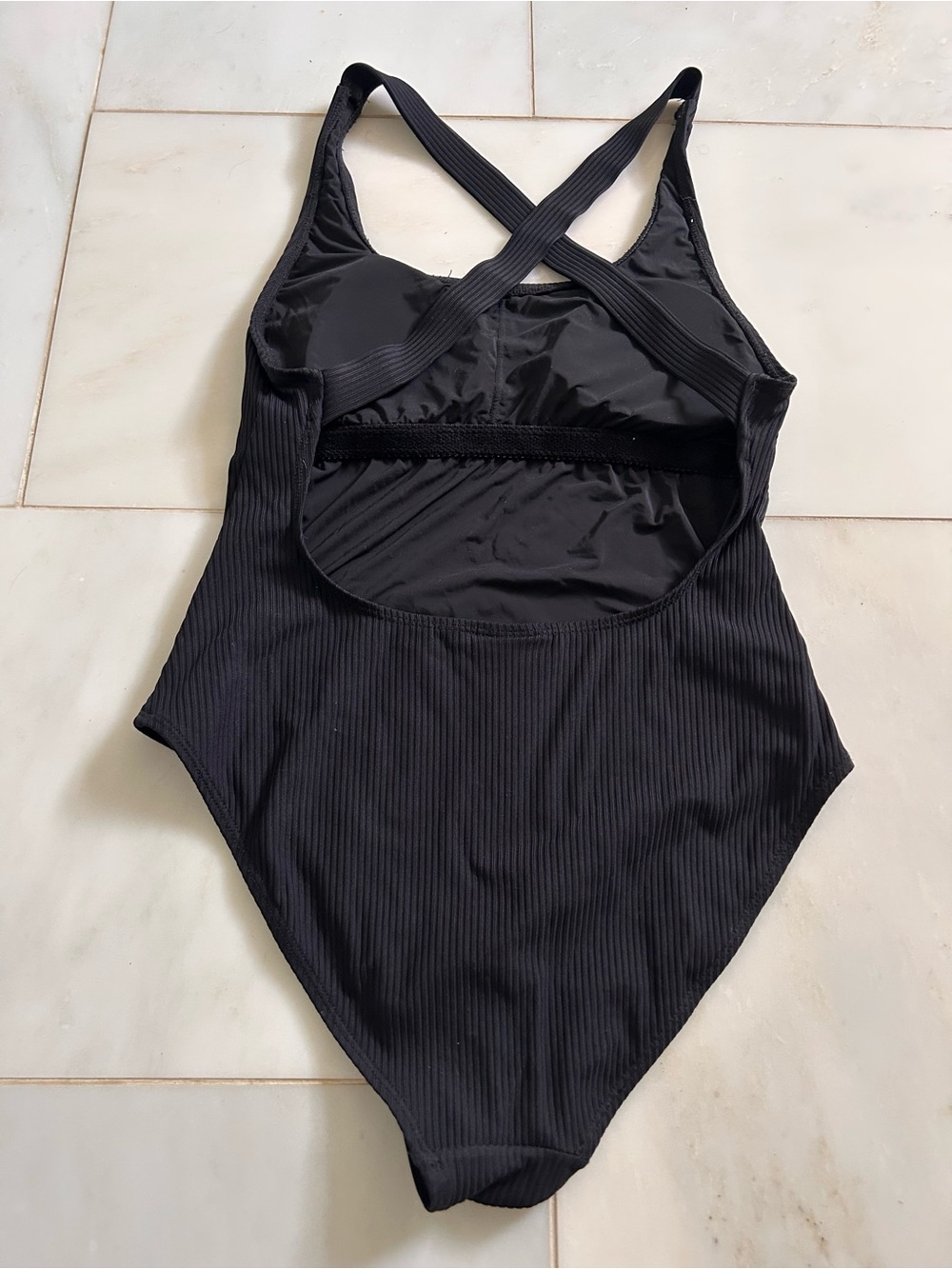Andie Seim Tulum Black Ribbed One-Piece Swimsuit - Picture 3 of 4